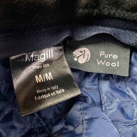 Magill Italy Patchwork Wool Tweed Flat Cap Newsboy Cabbie Hat Medium Ear Flaps - Picture 9 of 10